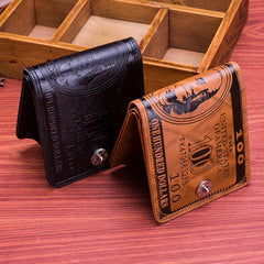 Men's Magnetic Buckle Short $100 PU Leather Wallet