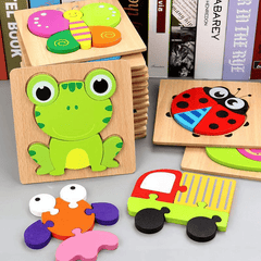 Kindergarten Children's Animal Awareness Wooden Puzzle Toy