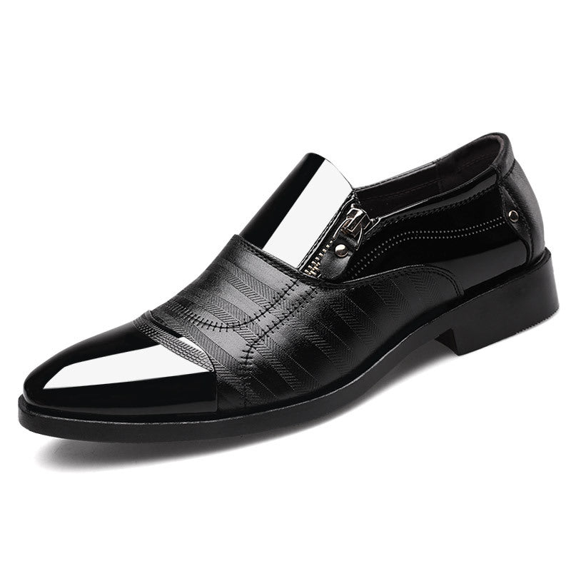 Men's Block Pointed Toe Dress Shoes for Wedding Business Party