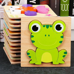 Kindergarten Children's Animal Awareness Wooden Puzzle Toy