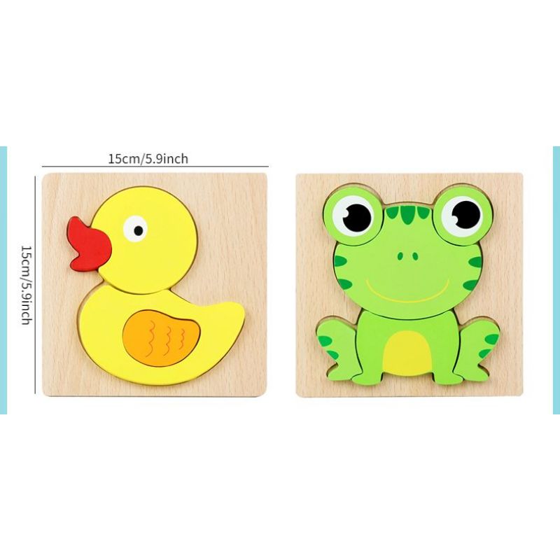 Kindergarten Children's Animal Awareness Wooden Puzzle Toy