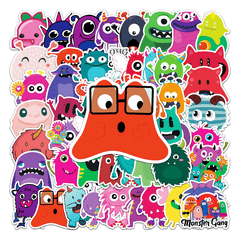 50pcs Small Monster Waterproof Doodle Stickers for Car Bike Laptop Window