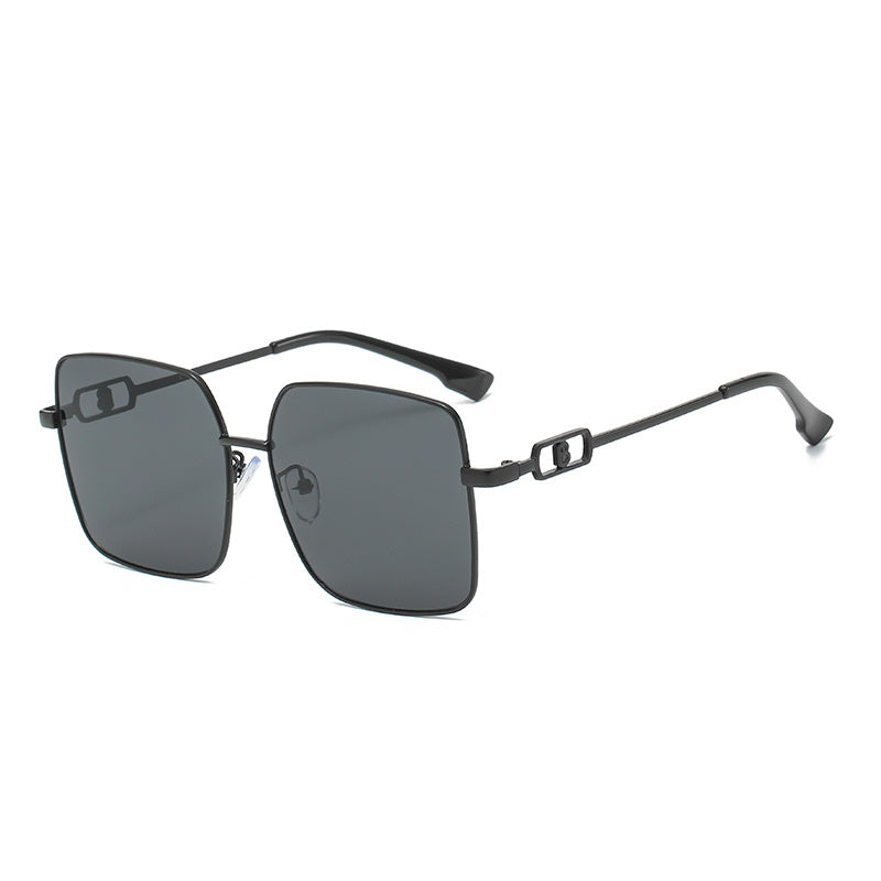 Square Sunglasses Gradient Metal Sunscreen Glasses for Women