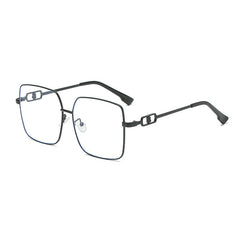 Square Sunglasses Gradient Metal Sunscreen Glasses for Women