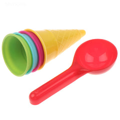 5 Pcs Ice Cream Cone Scoop Sets Beach Toys Sand Kids Children