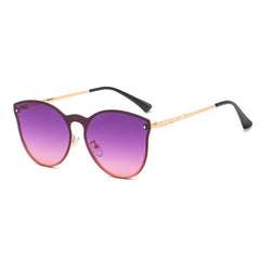 Gradient Cat Eye Sunglasses Metal Sunscreen Golf Eyewear