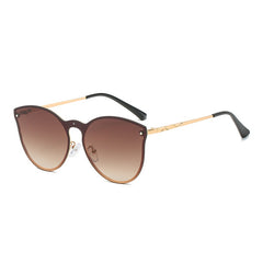 Gradient Cat Eye Sunglasses Metal Sunscreen Golf Eyewear
