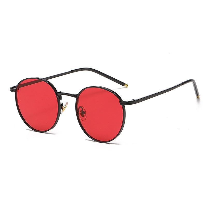 Round Metal Sunglasses Thin Temple UV400