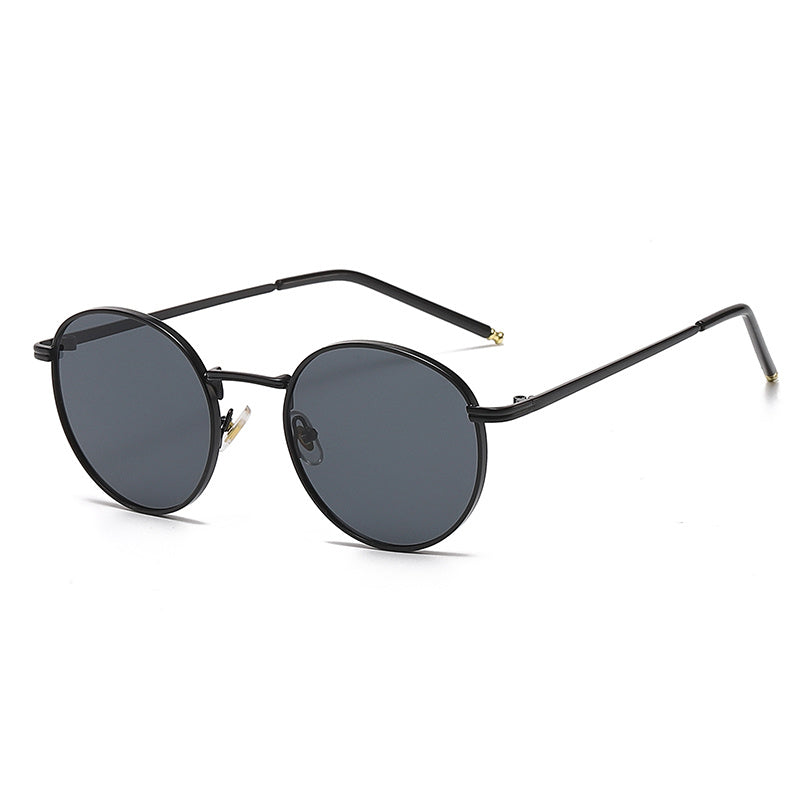 Round Metal Sunglasses Thin Temple UV400