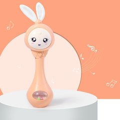 Baby Music Flashing Rattle Toys Rabbit Teether Hand Bells Mobile