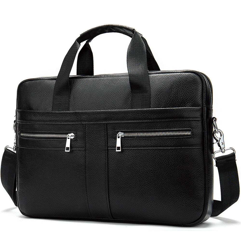 Business Men's Briefcase Leather Men's Bag Computer Bag