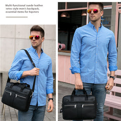 Business Men's Briefcase Leather Men's Bag Computer Bag