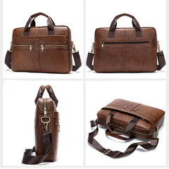 Business Men's Briefcase Leather Men's Bag Computer Bag