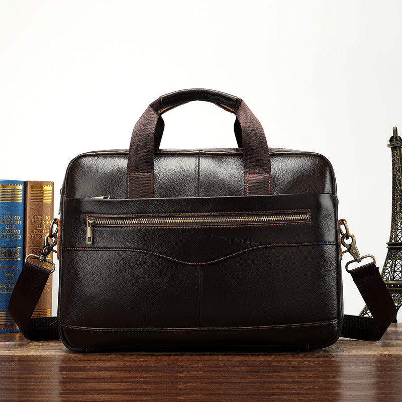 Business Men's Briefcase Leather Men's Bag Computer Bag