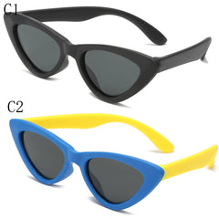Boys Casual Triangle Cat Eye Frame Polarized Sunglasses Vintage