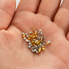500pcs Tube Crimp End Beads Spacer for DIY Jewelry Making