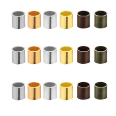 500pcs Tube Crimp End Beads Spacer for DIY Jewelry Making