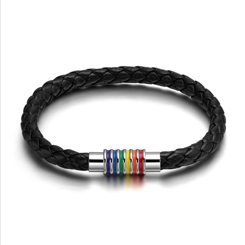 Rainbow Flag LGBT Pride Weave Plaited Bracelet