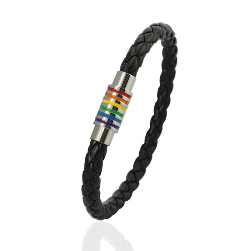 Rainbow Flag LGBT Pride Weave Plaited Bracelet