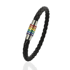 Rainbow Flag LGBT Pride Weave Plaited Bracelet
