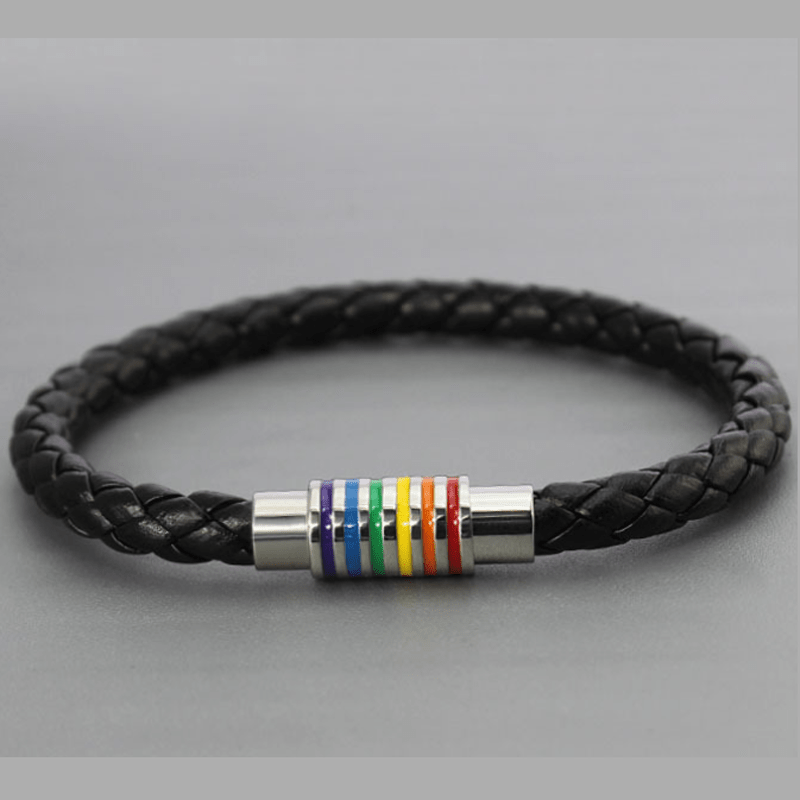 Rainbow Flag LGBT Pride Weave Plaited Bracelet