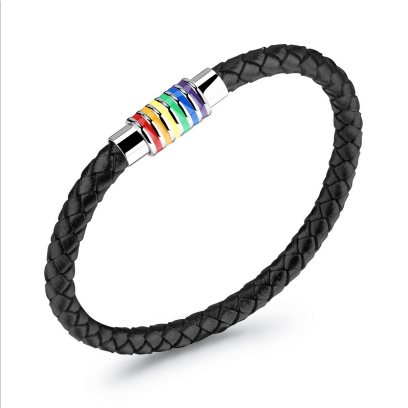 Rainbow Flag LGBT Pride Weave Plaited Bracelet
