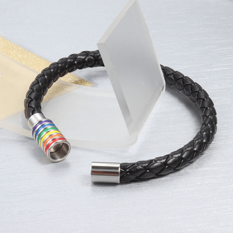 Rainbow Flag LGBT Pride Weave Plaited Bracelet
