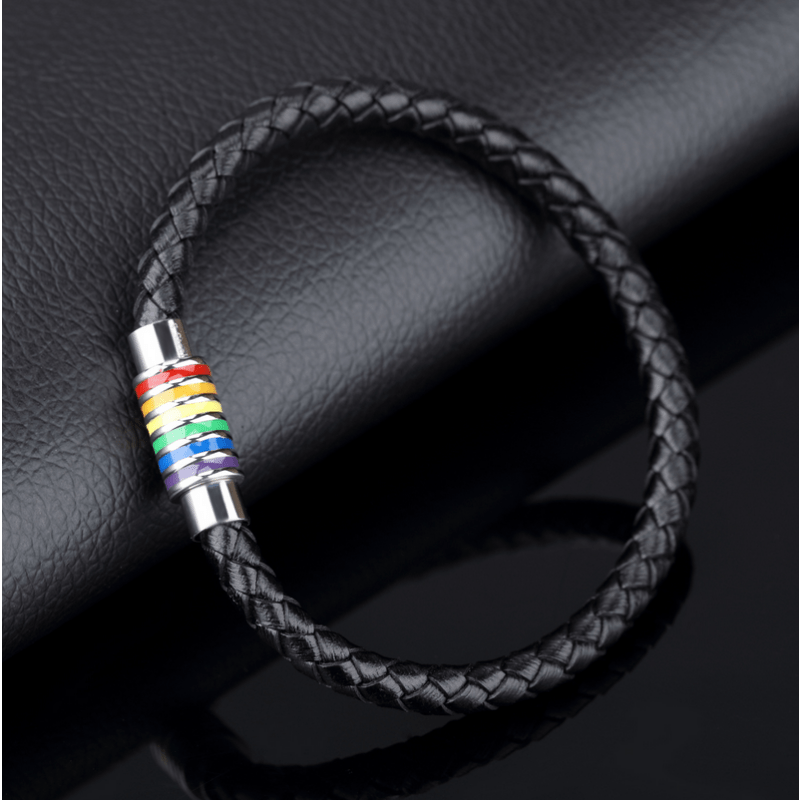Rainbow Flag LGBT Pride Weave Plaited Bracelet