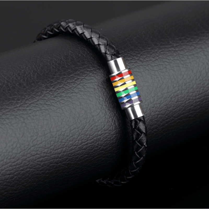 Rainbow Flag LGBT Pride Weave Plaited Bracelet