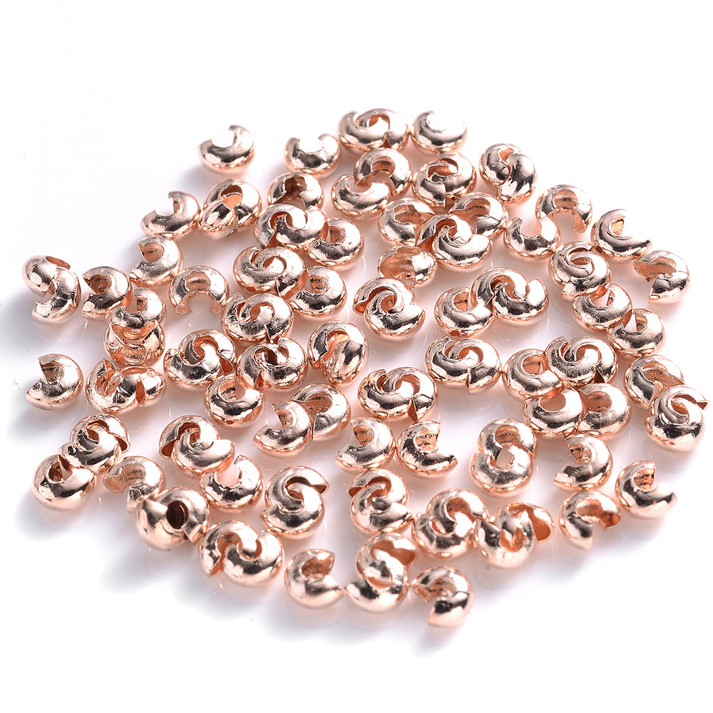 100pcs C Shape Crimp End Beads Open Stopper Beads Jewelry Making Accessories
