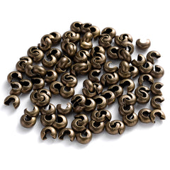 100pcs C Shape Crimp End Beads Open Stopper Beads Jewelry Making Accessories