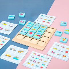 Montessori Puzzle Board Game + Photo Memory Chess