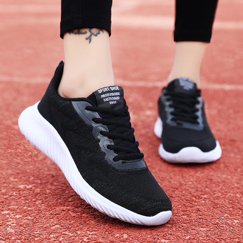 Women's Breathable Mesh Lace-Up Running Shoes