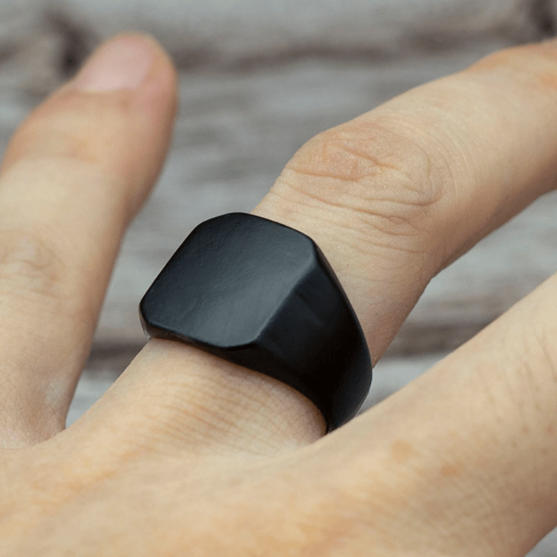 Men's Square Ring Wedding Engagement Jewelry Casual Accessories Gift