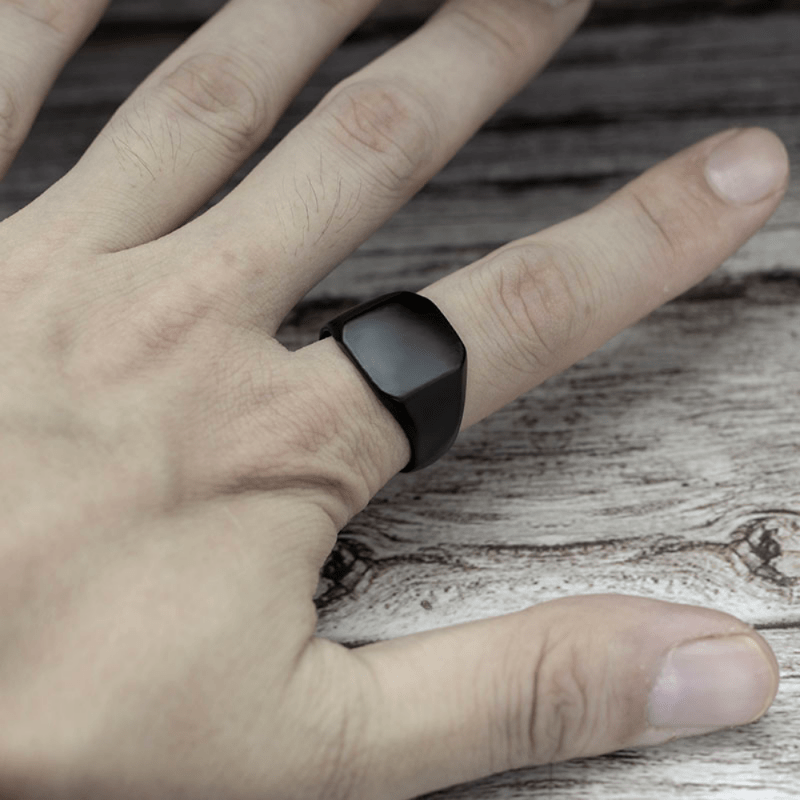 Men's Square Ring Wedding Engagement Jewelry Casual Accessories Gift