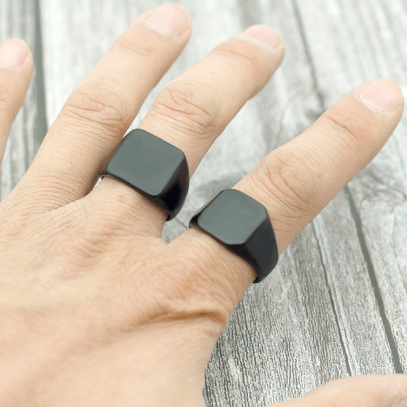 Men's Square Ring Wedding Engagement Jewelry Casual Accessories Gift
