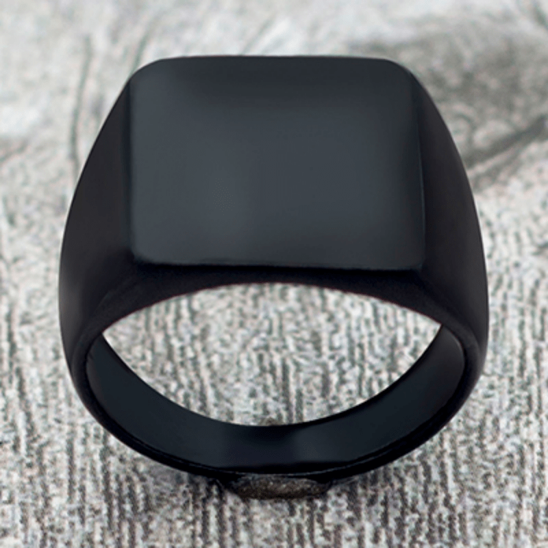 Men's Square Ring Wedding Engagement Jewelry Casual Accessories Gift