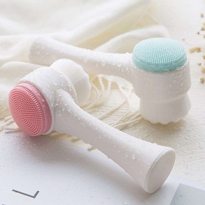 Silicone Soft Hair Face Wash Brush Manual Cleansing Brush