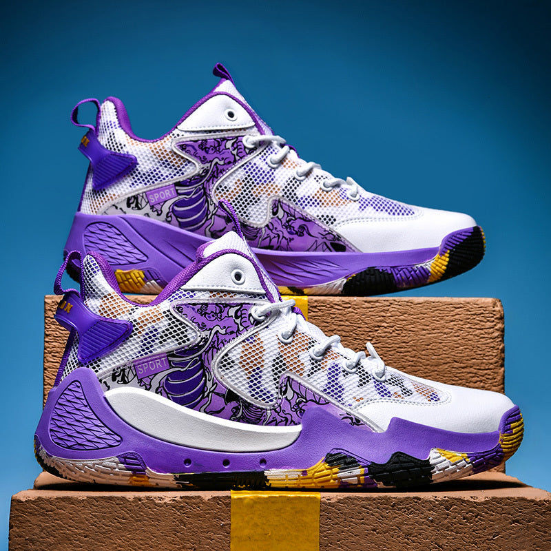 Mesh Breathable Print Basketball Shoes Women's Footwear