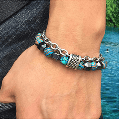Natural Chakra Energy Stone Magnetic Therapy Men's Bracelet
