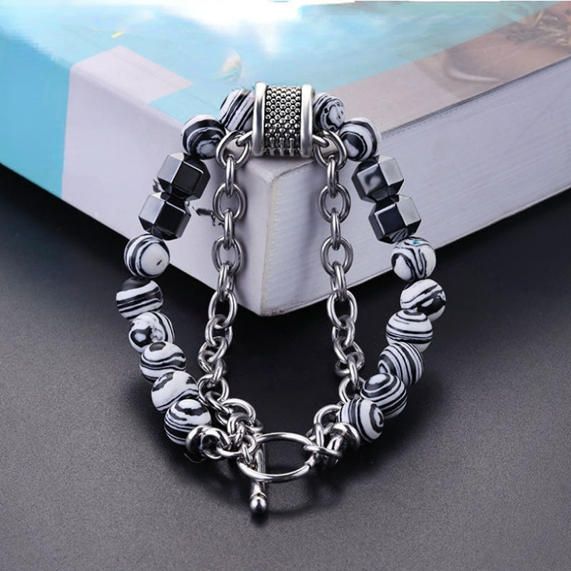 Natural Chakra Energy Stone Magnetic Therapy Men's Bracelet