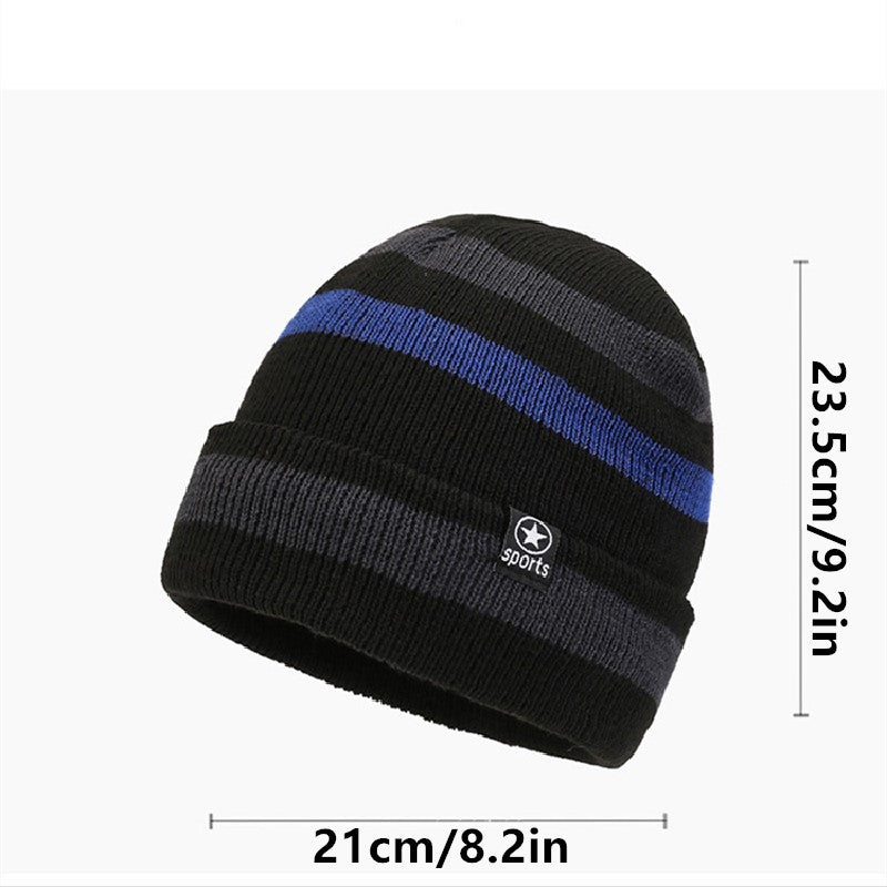 Stripes Winter Beanie Hat Breathable & Comfortable Holiday Gift