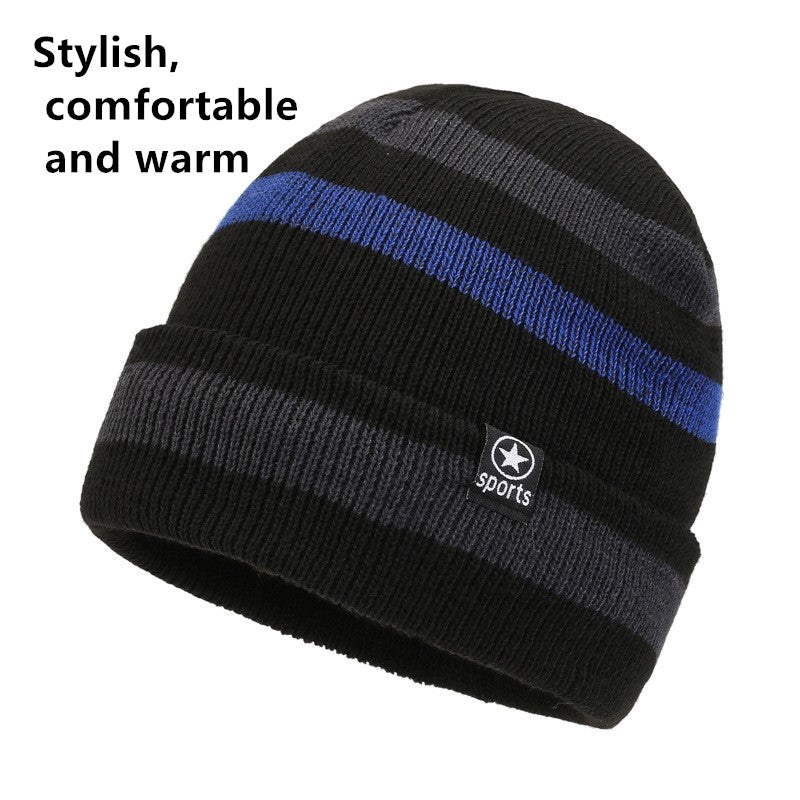 Stripes Winter Beanie Hat Breathable & Comfortable Holiday Gift