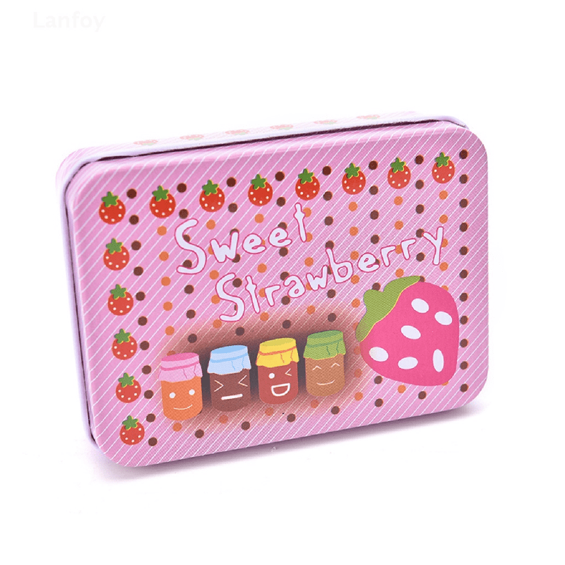 Mini Tin Metal Container Stylish Storage Box Jewelry Cards Coins