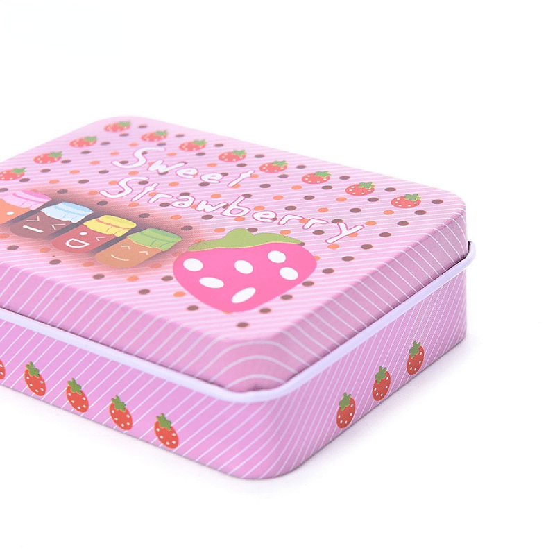 Mini Tin Metal Container Stylish Storage Box Jewelry Cards Coins