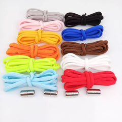 Elastic Non Tie Quick Metal Laces for Adult Sports