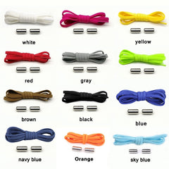 Elastic Non Tie Quick Metal Laces for Adult Sports