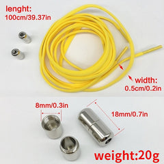 Elastic Non Tie Quick Metal Laces for Adult Sports