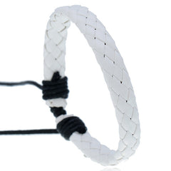 Men's Leather Bracelet Braided Adjustable Accessory