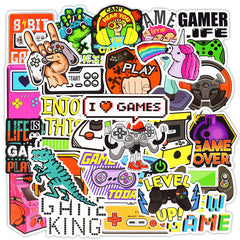 50pcs Vintage Video Game Stickers Laptop Skateboard Car Waterproof Sticker